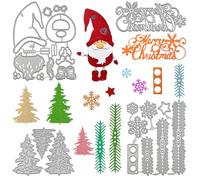 FineGood 4 Pcs Cutting Dies - Christmas Tree Metal Die-Cuts for Album Scrapbooking & Card Decorations