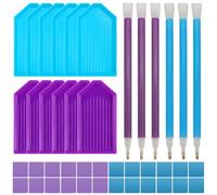 FineGood 42 Pcs Diamond Art Tools with Storage Box, Diamond Art Kits Adults Diamond Art Painting Accessories Tool Set Diamond Art Storage