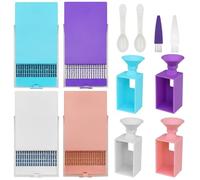 FineGood 8 Set Diamond Art Trays Accessories, Diamond Art Storage Diamond Art Tools Kits Adults Diamond Storage Funnel for DIY Diamond Art Painting