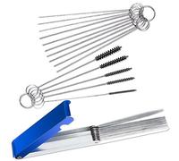 FineGood Carburettor Cleaning Kit 13 Pcs Cleaning Kit + 10 Cleaning Needles + 5 Nylon Brushes for Motorcycle ATV Welder Carburetor