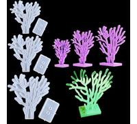 FineInno 3Pcs Coral Reef Resin Moulds Seaweed Silicone Epoxy Casting Mould Crystal Jewelry Display Holder Molds for Clay DIY Table Top Decoration (Coral Reef Resin Moulds)