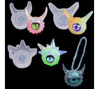 FineInno 3pcs Resin Casting Mold Devil Eye Silicone Mold Crystal Epoxy Casting Mold Making Jewelry Pendant Mould Craft DIY Necklace Set…