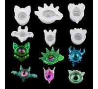 FineInno 6pcs Epoxy Resin Moulds Devil's Eye Silicone Mould for Resin Jewelry Casting Moulds for Craft Decoration DIY (6pcs Molds)