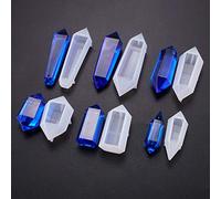 FineInno 6pcs Resin Pendulum Moulds Quartz Crystal Epoxy Molds Gemstone Silicone Casting Mold for Earrings Necklace Pendant Earrings Jewelry Making