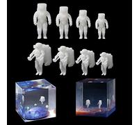 FineInno 8Pcs Resin Casting Molds Fillers 3D Astronaut Embellishment Resin Supplies Kit Resin Fillers Epoxy Mould Filling Materia (Resin Filler)