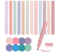 FineInno Annotation kit 12 Pcs Aesthetic Highlighters and 400 Sheets Book tabs for annotating Books Self-Adhesive Translucent Sticky Notes for Office Supplies