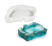FineInno Dish Resin Mold Ocean Wave Silicone Molds Jewelry Plates Moulds Casting Mould for Trinket Bead Storage Tray Holder Home Decoration DIY Craft (Dish Resin Mold)