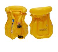 FINEJUSTOK Floaties Swim Vest for Child - Portable Inflatable Pool Floats with Adjustable Buckle, Double Surround Air Bag(Blue) - Ideal for Kids 3-6 Years, Small (Yellow, 4-6 years)