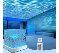 FineLiMoLa Ocean Wave Galaxy Projector,Night Light with Remote Control,16 Colors Gradual Rotating Northern Lights Lamp, Ideal for Bedroom/Party/Lava Lamp/Corner Lamp