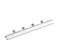 Fineline Aluminium Heavy Duty Smooth, Bendable Window Curtain Rail Track Set (Connector (Pack of 1), White Track)