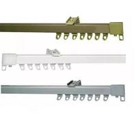 Fineline Aluminium Heavy Duty Smooth, Bendable Window Curtain Rail Track Set (Face Top Fix Support Pack 4, White Track)