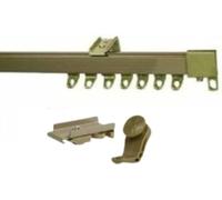 Fineline Antique Brass HeavyDuty Aluminium Bendable Window Curtain Rail Track Set (480cm)