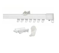 Fineline White HeavyDuty Aluminium Bendable Window Curtain Rail Track Set (300cm)