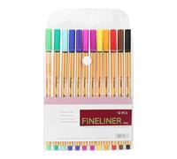 Fineliner 12 Pcs Fine Point Pens Set 12 Colors Micro Marker Pens for Comic Manga Scrapbooking and School Supplies for Adults Kids
