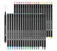 Fineliner Pens, AGOYUU 36 Colour Fine Point Pens Set Tip 0.4 mm Felt Tip Pens Fine Tip for Drawing and Writing Sketches,Notes,Comics,Journaling, Colouring Book Comics,Colouring Book
