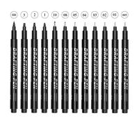 Fineliner Pens Black Set, 12 Pcs Art Pens, Waterproof Technical Drawing Pens, Ink Pens for Technical Drawing, Sketching, Writing, Anime, Illustrations
