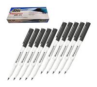 Fineliner Sign Pens, BLACK, Pack of 10, Medium Point (1.0mm), STIBM25 Singing Writing Pens, Large Ink Reservoir, Ideal for Business Office School Use, iVAIDEX
