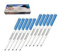 Fineliner Sign Pens, BLUE, Pack of 10, Medium Point (1.0mm), STIBM25 Singing Writing Pens, Large Ink Reservoir, Ideal for Business Office School Use, iVAIDEX