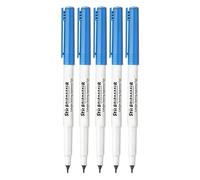 Fineliner Sign Pens, BLUE, Pack of 5, Medium Point (1.0mm), STIBM25 Singing Writing Pens, Large Ink Reservoir, Ideal for Business Office School Use, iVAIDEX