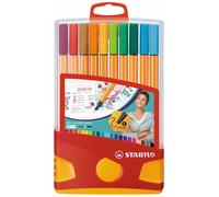 STABILO point 88 - Fineliner - ColorParade - Pack of 20 - Assorted Colours with Hanging Loop