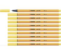 Fineliner - STABILO point 88 - Pack of 10 - Yellow