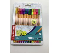 Fineliner - STABILO point 88 - Pack of 15 - Assorted Colours inc 5 Neon Colours