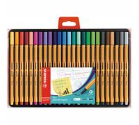 Fineliner - STABILO point 88 - Pack of 25 - Assorted Colours