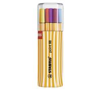 Fineliner - STABILO point 88 - Twin Pack - Assorted Colours - 20pc Pack of 20 Tw