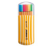 Fineliner - STABILO point 88 - Zebrui Case - 20 pcs - Assorted Colours - incl 5 neon