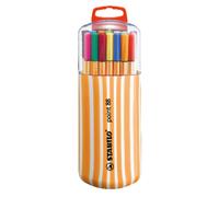 STABILO Fineliner point 88 - Zebrui Case - 20 pcs - Assorted Colours - with hanging tab