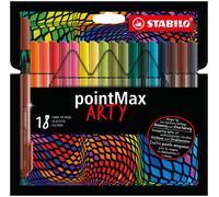 Fineliner - STABILO pointMax - ARTY - Pack of 18 - Assorted Colours