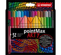 Fineliner - STABILO pointMax - ARTY - Pack of 32 - Assorted Colours