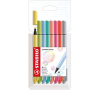 STABILO Nylon-Tip Sign Pen pointMax - Pack of 8 - Assorted Pastel Colours