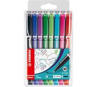 Fineliner - STABILO SENSOR M - Wallet of 8 - Assorted Colours