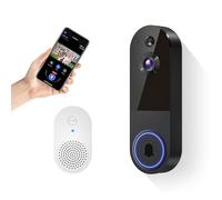 FineLuck Video Doorbell Camera WiFi Wireless with Doorbell Receiver, Battery Powered, AI Human Detection, 2-Way Talk, 2.4G Wi-Fi, Cloud Storage, Indoor Outdoor Surveillance