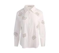 Finely Embellished Cutout Button Down Shirt - female - Alice + Olivia - Shirts - White - S - Blouses & Shirts S