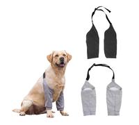 FINELYCR Dog Knee Support Pack of 2 Elbow Pads for Dogs, Size XXL Recovery Sleeve Dog, Black and Grey, with Mesh Elbow Pads, Protects the Dog's Joints and Knees