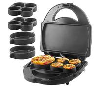 FineMade Sous Vide Style Egg Bite Maker with Silicone Molds, Grilled Cheese Maker, Ideal for Breakfast Sandwiches, Snacks and Desserts, 8 Mini Egg Bites