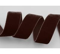 finemark 3 m x 16 mm Elastic Velvet Ribbon Brown (691) Velour Extremely Stretchy One Side Velvet 20% Elastane for Sewing