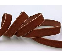 finemark 3 m x 16 mm Rostrot Velvet Ribbon Red/Brown (706 Havanne) Decorative Velour Ribbon One Side Velvet Ribbon for Sewing, Decorating