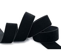 finemark 3 m x 22 mm elastic velvet ribbon black (725) velour extremely stretchy on one side velvet 20% elastane for sewing