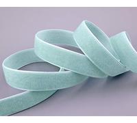 finemark 3 m x 22 mm Velvet Ribbon Light Blue Mint (625 Hydrangea) Decorative Ribbon Velour One Side Velvet Ribbon for Sewing, Decorating