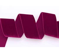 finemark 3 m x 36 mm Velvet Ribbon Wine Red (424 Wine) Decorative Ribbon Bordeaux Velour One Sided Velvet Fixed Edge Velvet Ribbon for Sewing Decorating