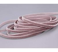 finemark 3 m x 9 mm Velvet Ribbon Pink-Grey Dusky Pink Dark (263 Colonial Rose) Decorative Velour Ribbon on One Side Velvet Solid Edged Velvet Ribbon for Sewing Decorating