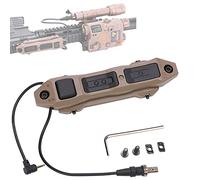 Fineonly Dual Remote Flashlight Pressure Switch Tactical Tape Switch with Tactical Light Plug and 2.5mm Plug Double Switch Control Light for Flashlight M300 M600 PEQ15 Airsoft and DBAL Series