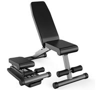 Finer Form 5-in-1 Weight Bench, Adjustable & Foldable for Bench Press, Strength Training and Full Body Workout. Perfect for Dumbbell Sets or an Adjustable Dumbbell Set in Your Home Gym.