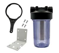 Finerfilters 10" Jumbo Clear Water Filter Housing - 10" X 4.5" Unit With 1" Bsp Ports