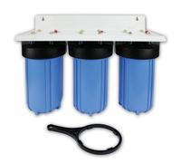 Finerfilters 10" Jumbo High Flow Triple Water Filter Housing - 1" Ports