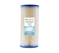 Finerfilters 10" Jumbo Pleated Sediment Water Filter - 10" X 4.5" - Washable Filter To Extend Lifespan, Fits 10" Jumbo Housings - 1 Micron
