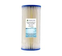 Finerfilters 10" Jumbo Pleated Sediment Water Filter - 10" X 4.5" - Washable Filter To Extend Lifespan, Fits 10" Jumbo Housings - 20 Micron